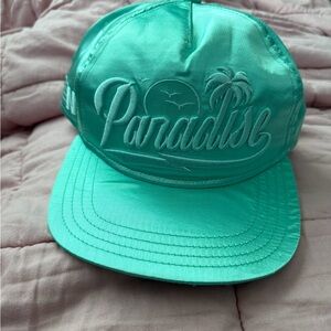 NEFF Vintage Paradise Embroidered Satin Hat Cap - Teal
